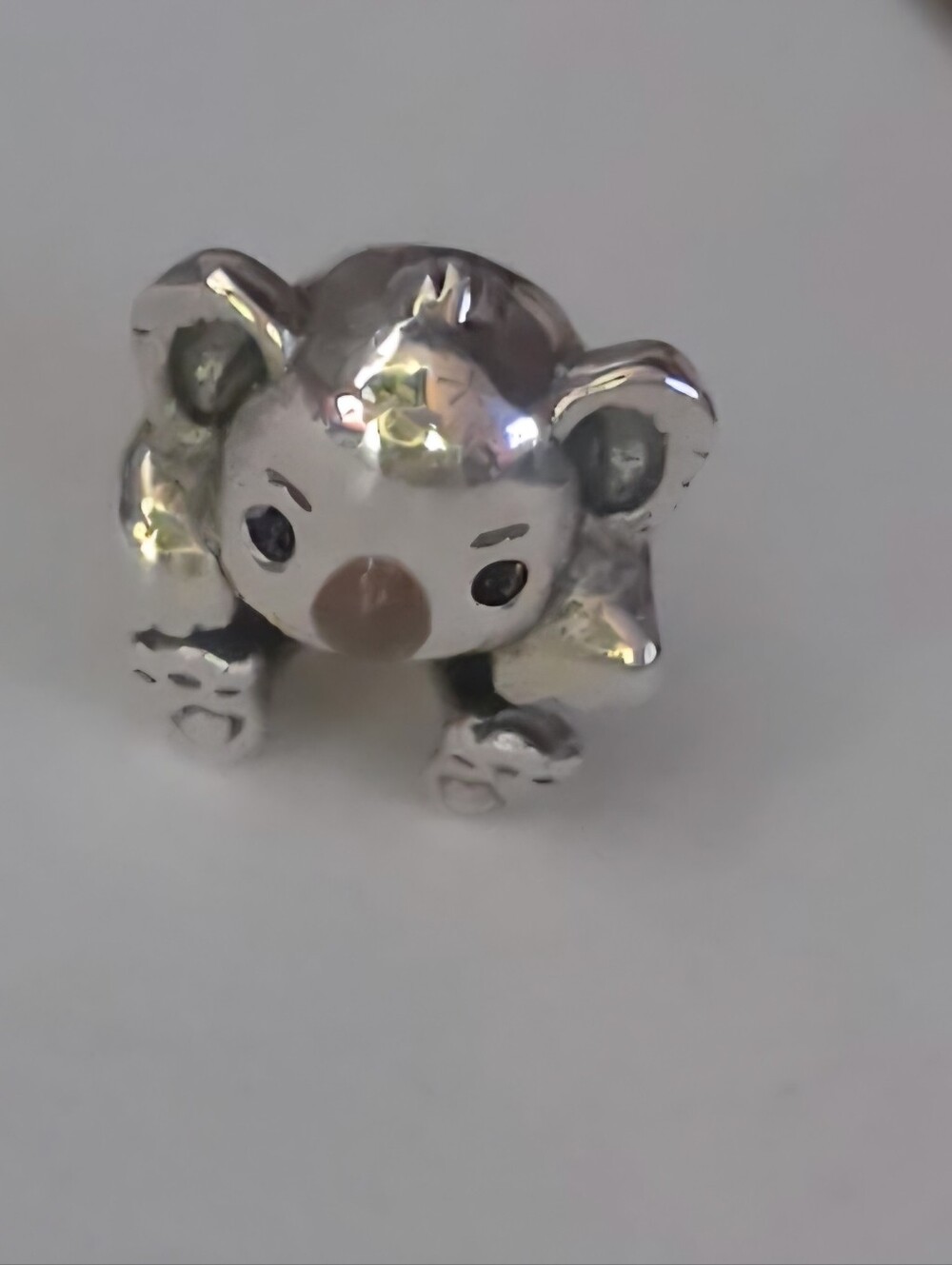 Silver Koala Charm Bead - Cute Animal Bracelet Accent